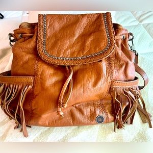 The Sak Leather BoHo Backpack Purse